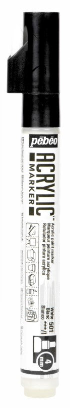 Pébéo Acrylic Marker 4 mm Tip White 201501