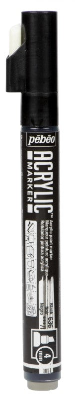 Pébéo Acrylic Marker Chisel Tip 4 mm Black 201636