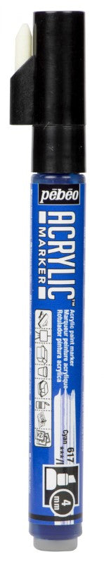 Pébéo Acrylic Marker Chisel Tip 4 mm Cyan 201617