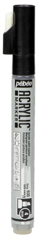 Pébéo Acrylic Marker Chisel Tip 4 mm Grey 201635