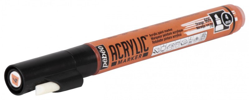 Pébéo Acrylic Marker Chisel Tip 4 mm Orange 201605