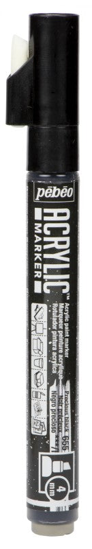 Pébéo Acrylic Marker Chisel Tip 4 mm Precious Black 201655