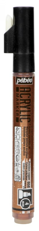 Pébéo Acrylic Marker Chisel Tip 4 mm Prec. Copper 201658
