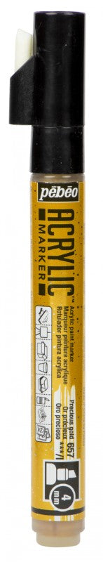 Pébéo Acrylic Marker Chisel Tip 4 mm Precious Gold 201657