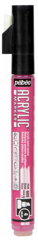 Pébéo Acrylic Marker Chisel Tip 4 mm Pink 201609