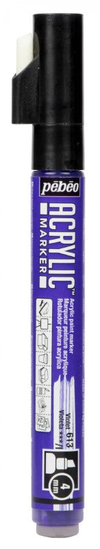 Pébéo Acrylic Marker Chisel Tip 4 mm Violet 201613