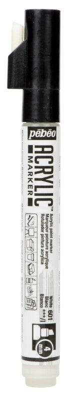 Pébéo Acrylic Marker Chisel Tip 4 mm White 201601