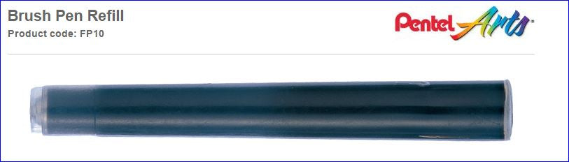 Pentel Fude Brush Pen - Refill (4 Refills) Fp10-A0