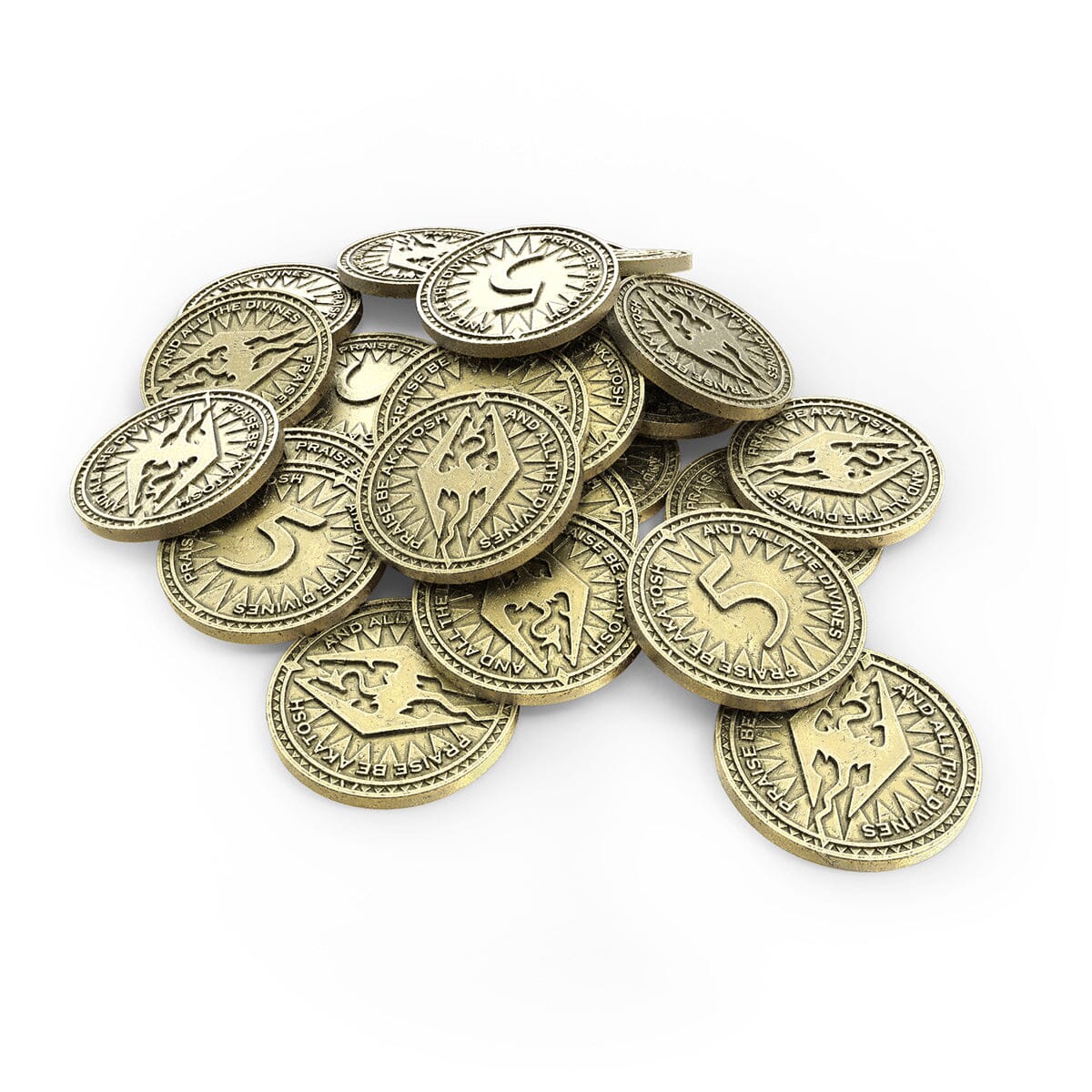 The Elder Scrolls: Skyrim  - Adventure Board Game  - Metal Septims (Coins)