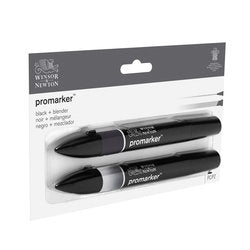 Promarker Set 1Black +1Blender 0290148 By Winsor & Newton