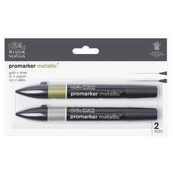 Promarker Set Metallic Gold & Silver 290150 Winsor & Newton