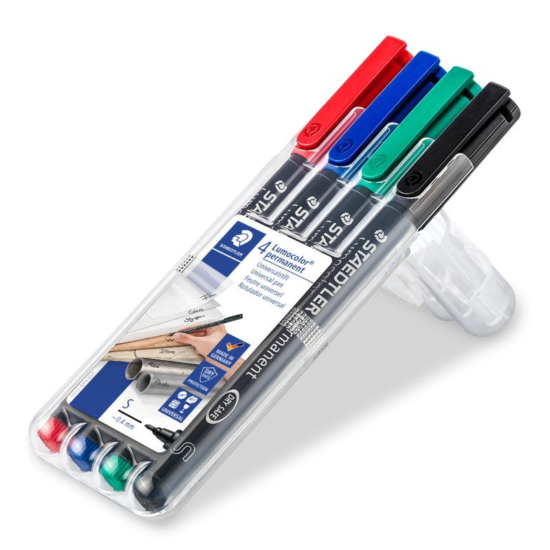 Staedtler Lumocolor S Permanent Wallet 4Pcs 313 Wp4