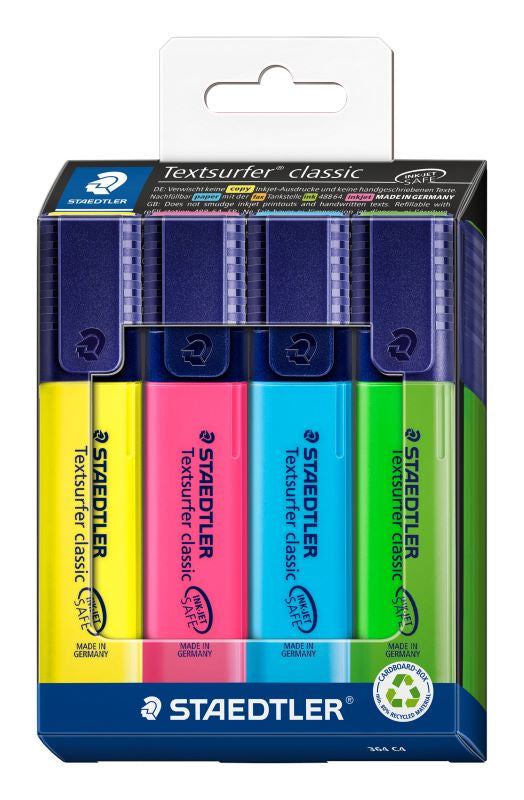 Staedtler Textsurfer Cardbox 4 Assorted Colours 364 C4