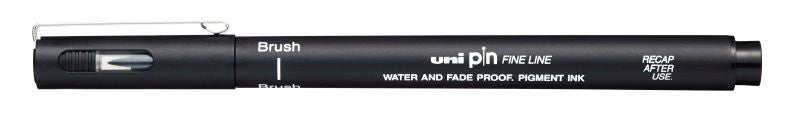 Uni Pin Black Brush Pen Br200(S)Purple Box 289322000