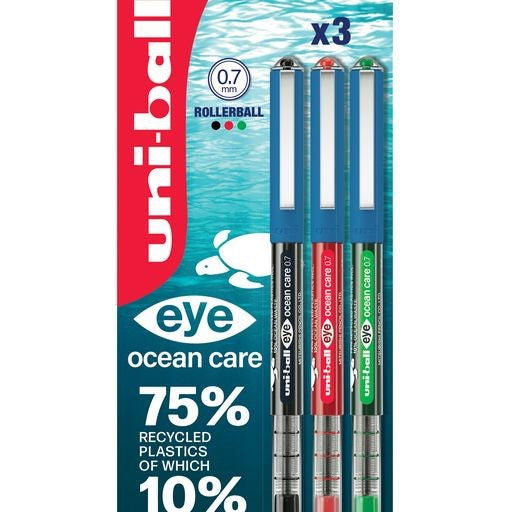 Uni Ub-157Rop 3Pc Blk/Red/Grn Blister Eye Ocean Care Rop 0.7