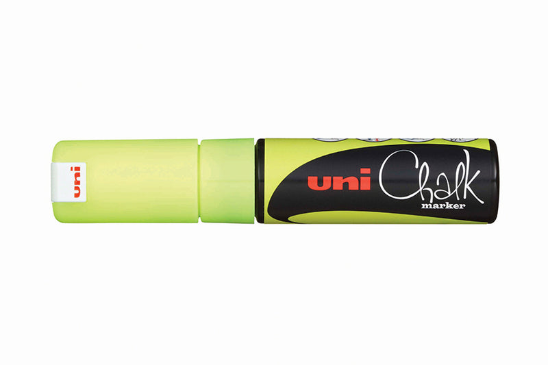 Pwe-8K Uni Chalk Fluo Yellow Broad B/W Box 4902778140109