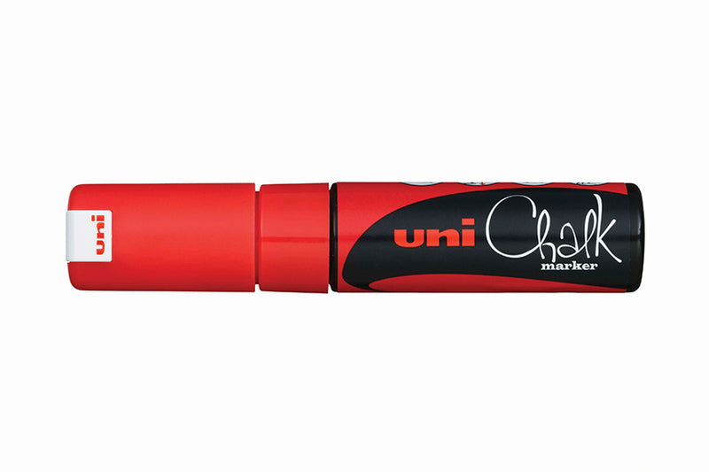Pwe-8K Uni Chalk Red Broad B/W Box 4902778140147