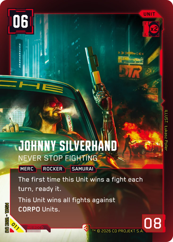 Johnny Silverhand: Never Stop Fighting — Welcome to Night City — Retail — card 011