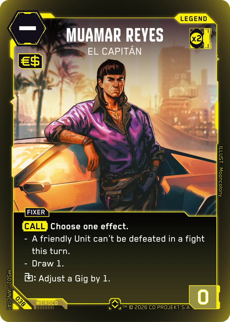 Muamar Reyes: El Capitán — Welcome to Night City — Retail — card 038