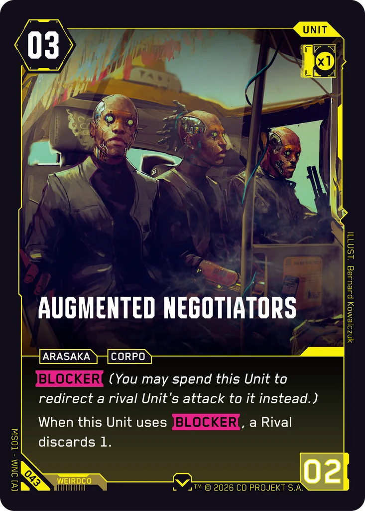 Augmented Negotiators — Welcome to Night City — Retail — card 043
