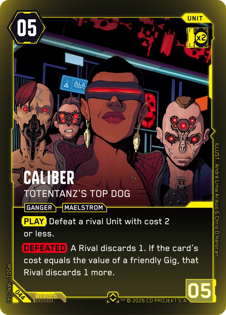 Caliber: Totentanz's Top Dog — Welcome to Night City — Retail — card 044