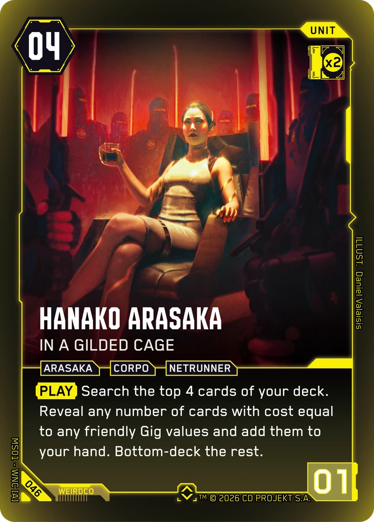Hanako Arasaka: In a Gilded Cage — Welcome to Night City — Retail — card 046