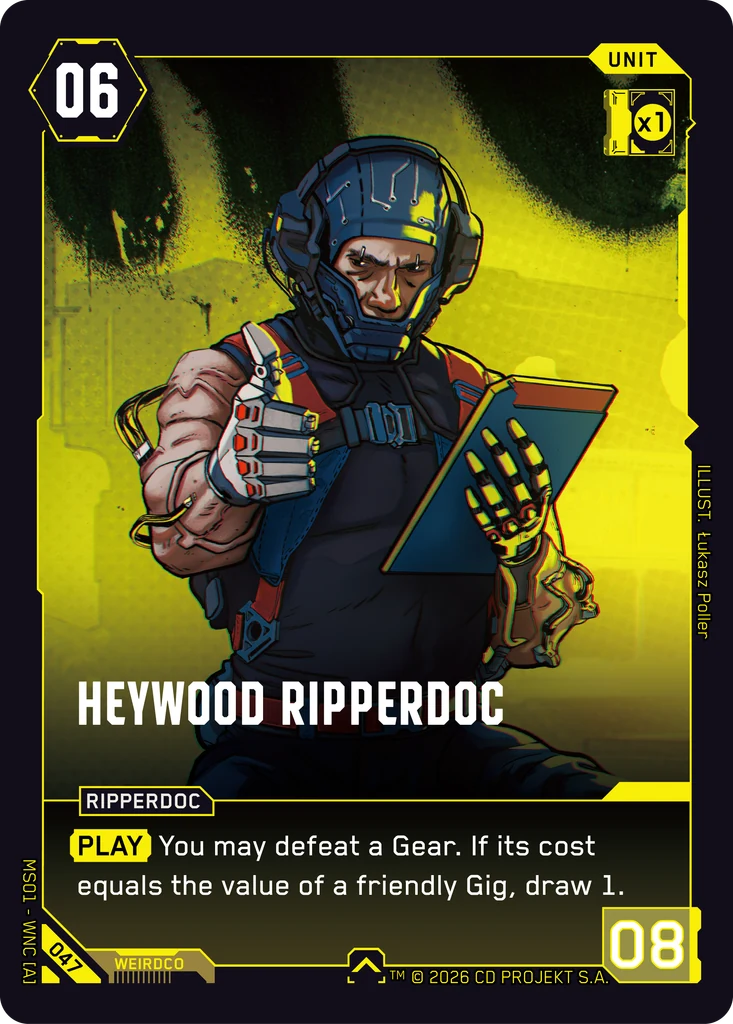 Heywood Ripperdoc — Welcome to Night City — Retail — card 047