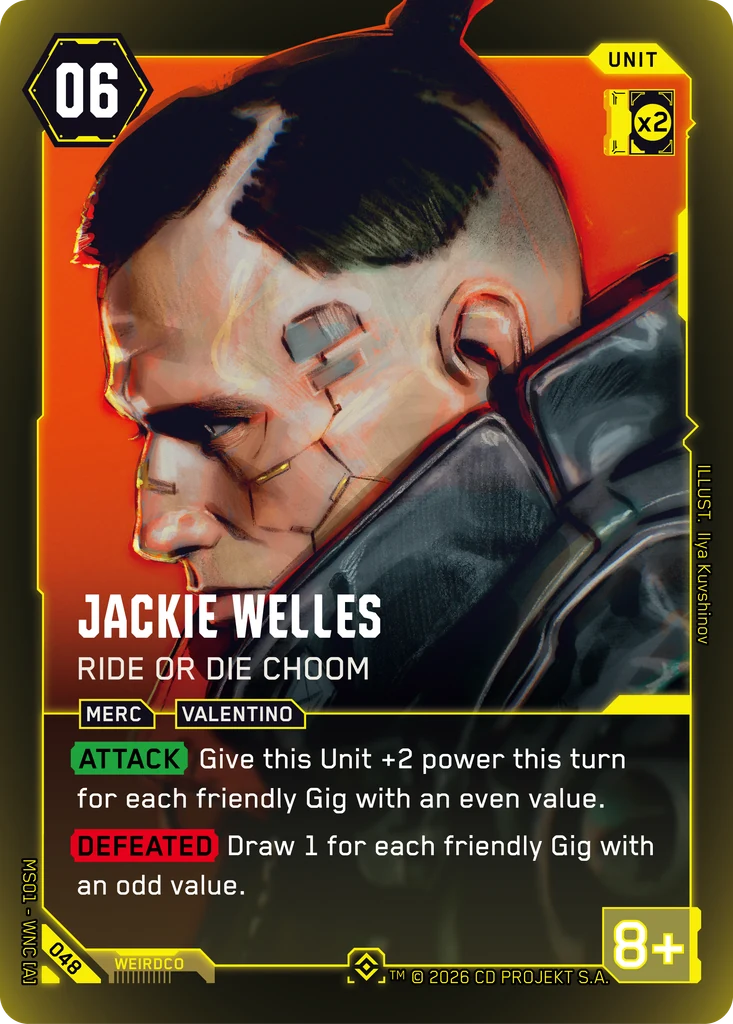 Jackie Welles: Ride or Die Choom — Welcome to Night City — Retail — card 048