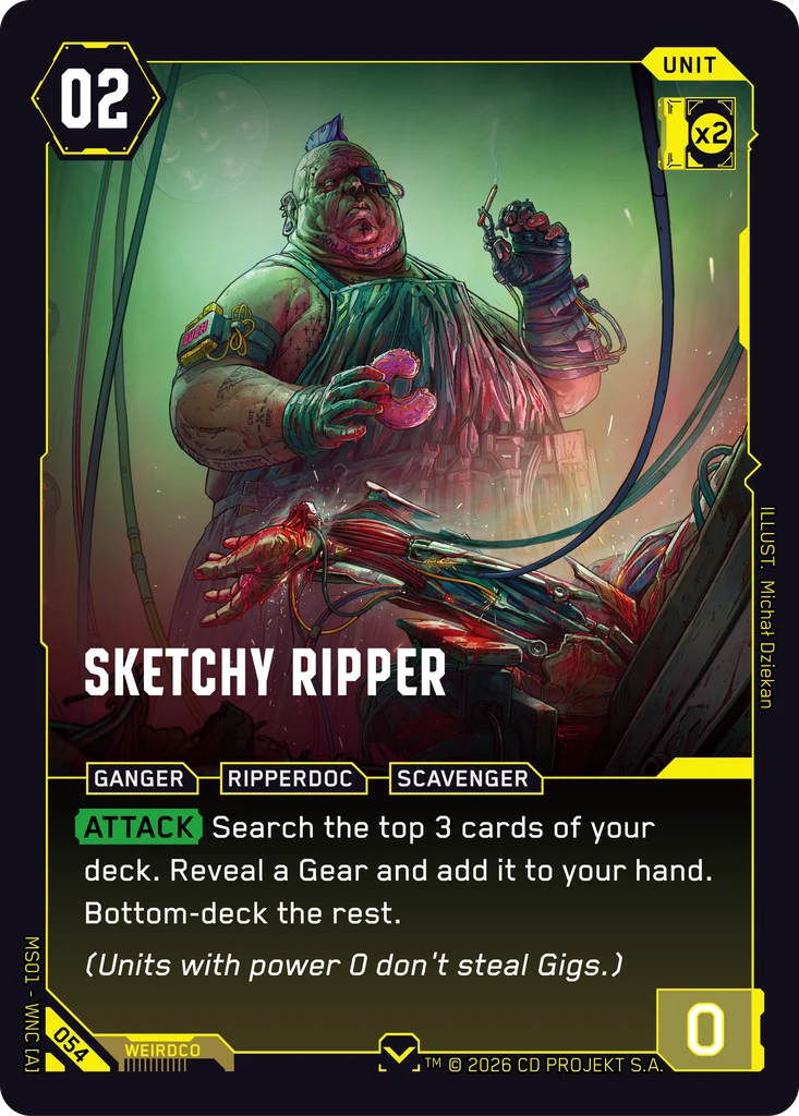 Sketchy Ripper — Welcome to Night City — Retail — card 054