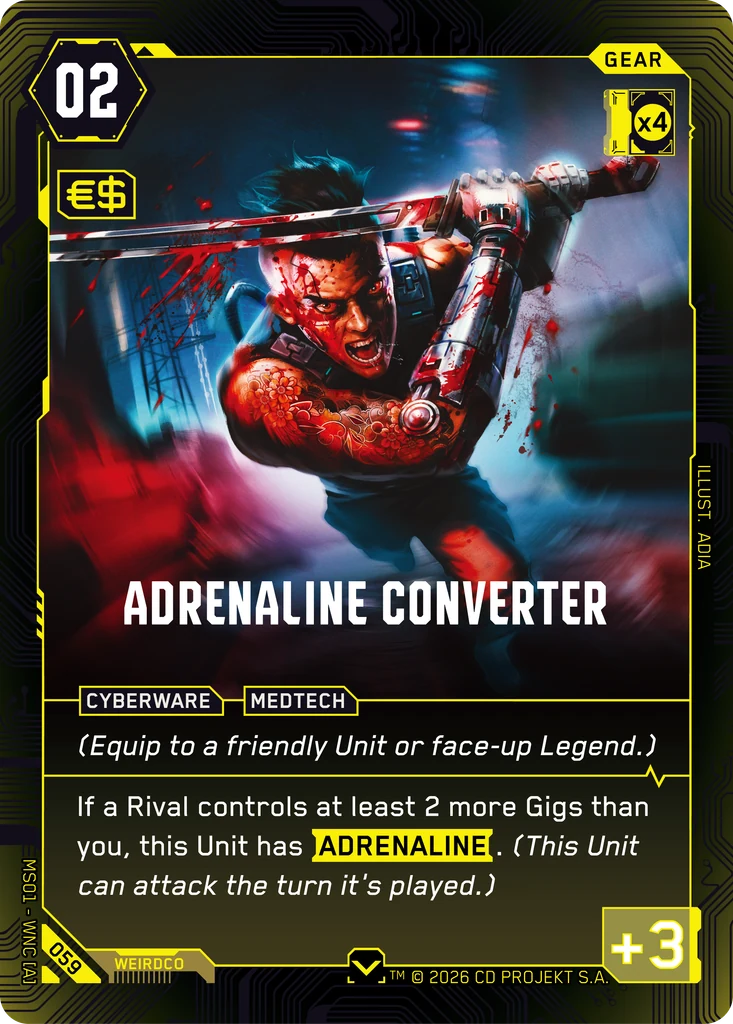 Adrenaline Converter — Welcome to Night City — Retail — card 059