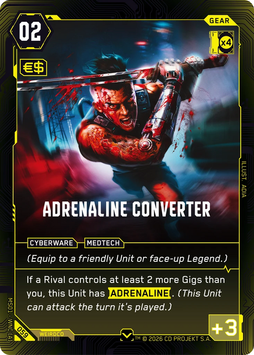 Adrenaline Converter — Welcome to Night City — Retail — card 059