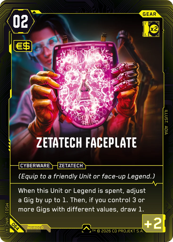 Zetatech Faceplate — Welcome to Night City — Retail — card 064