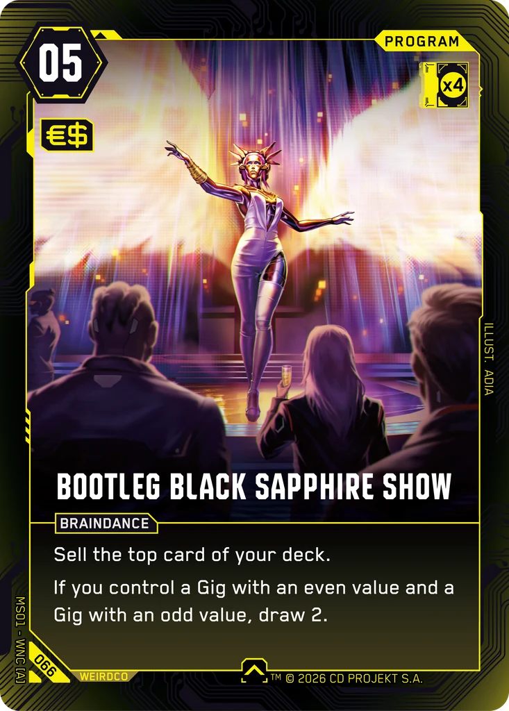 Bootleg Black Sapphire Show — Welcome to Night City — Retail — card 066