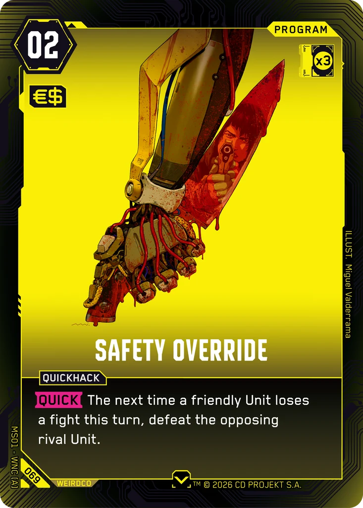 Safety Override — Welcome to Night City — Retail — card 069