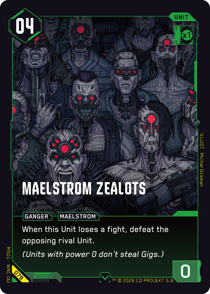 Maelstrom Zealots — Welcome to Night City — Retail — card 079