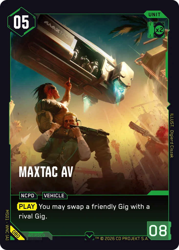 MaxTac AV — Welcome to Night City — Retail — card 080