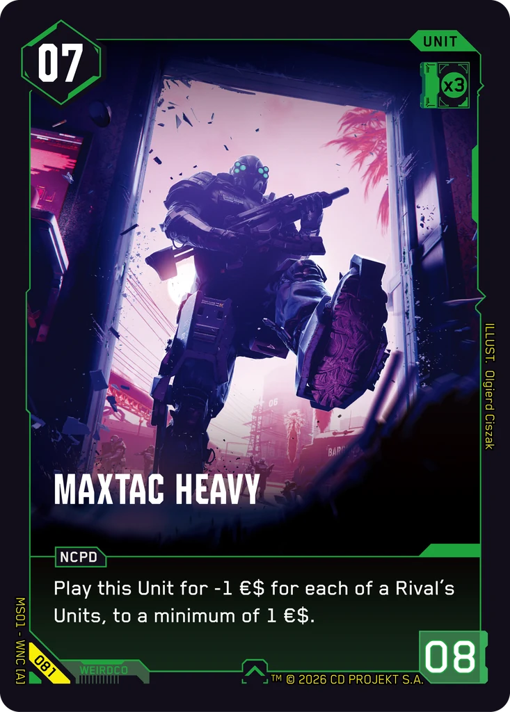 MaxTac Heavy — Welcome to Night City — Retail — card 081