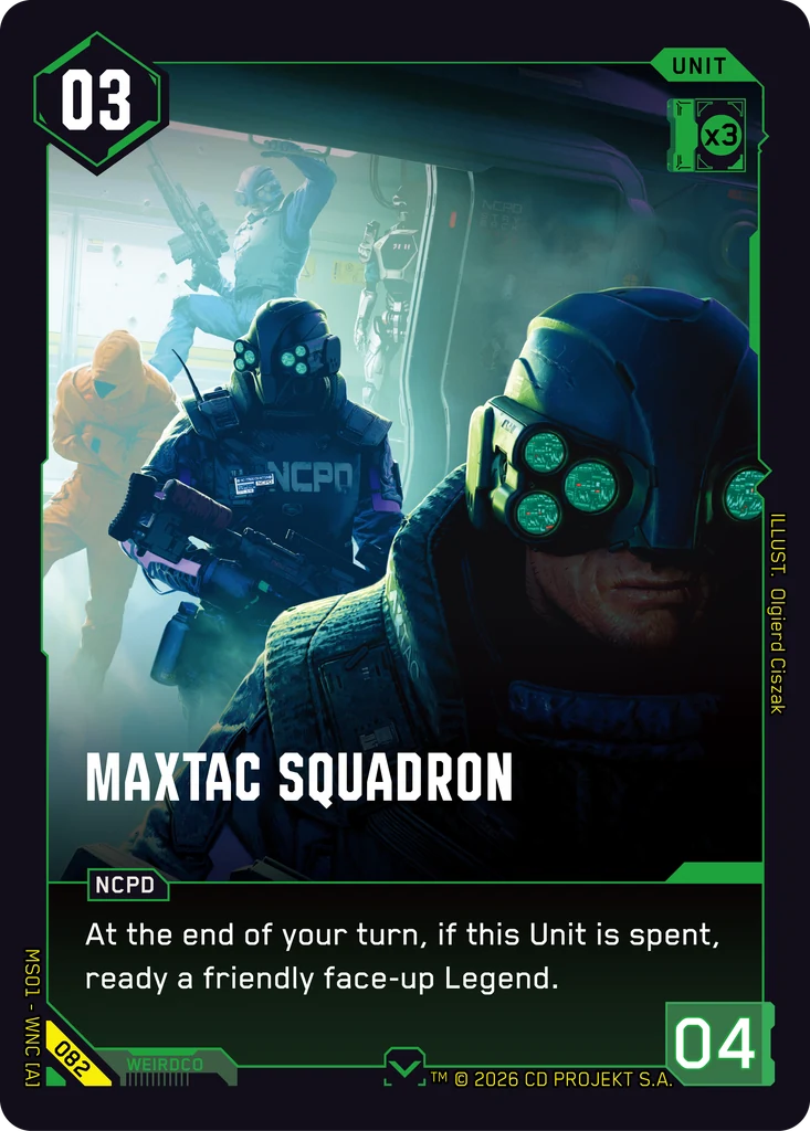 MaxTac Squadron — Welcome to Night City — Retail — card 082