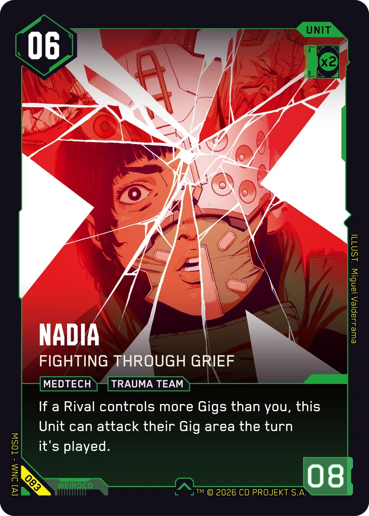 Nadia: Fighting Through Grief — Welcome to Night City — Retail — card 083