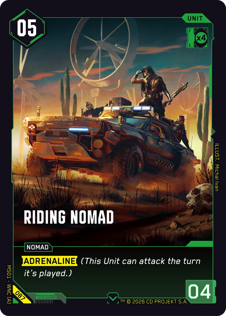 Riding Nomad — Welcome to Night City — Retail — card 087