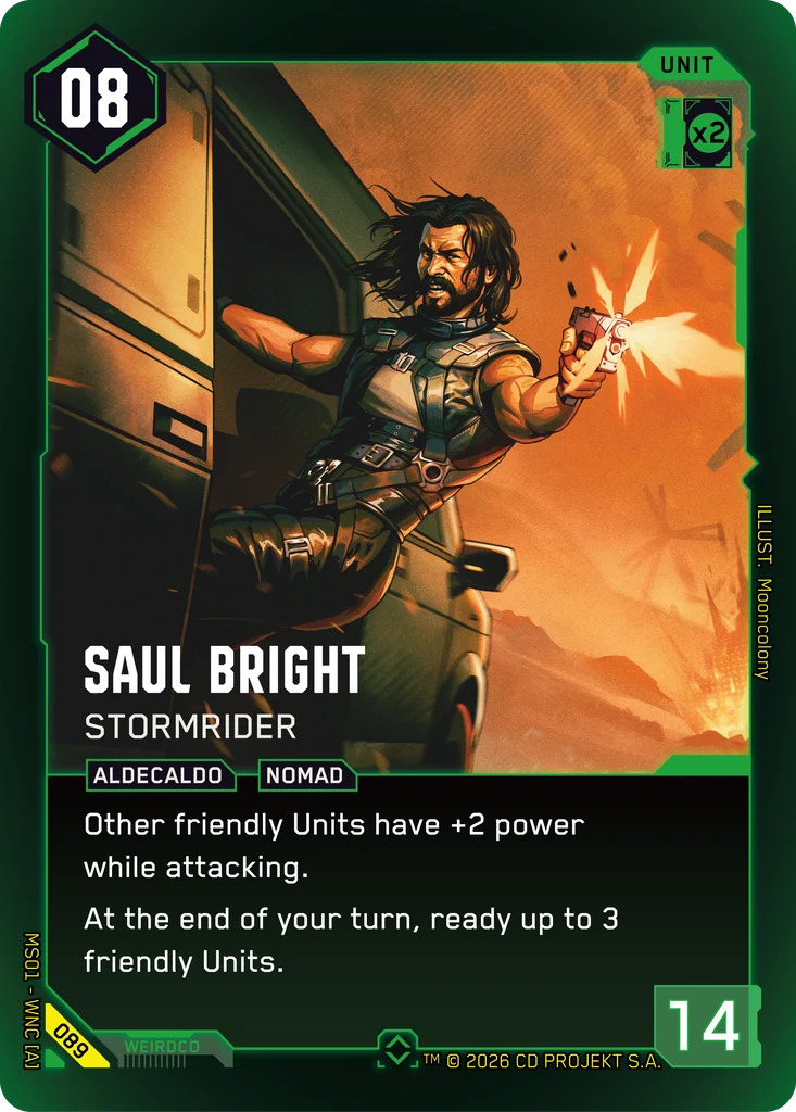 Saul Bright: Stormrider — Welcome to Night City — Retail — card 089