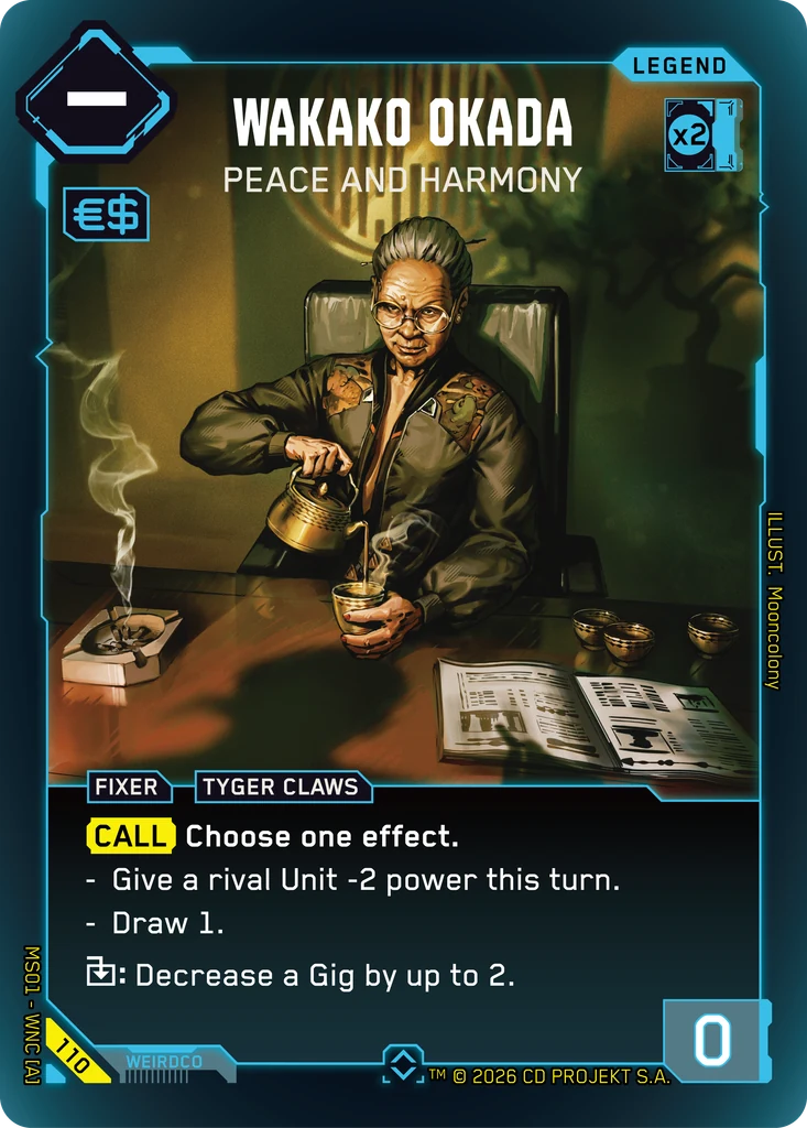 Wakako Okada: Peace and Harmony — Welcome to Night City — Retail — card 110