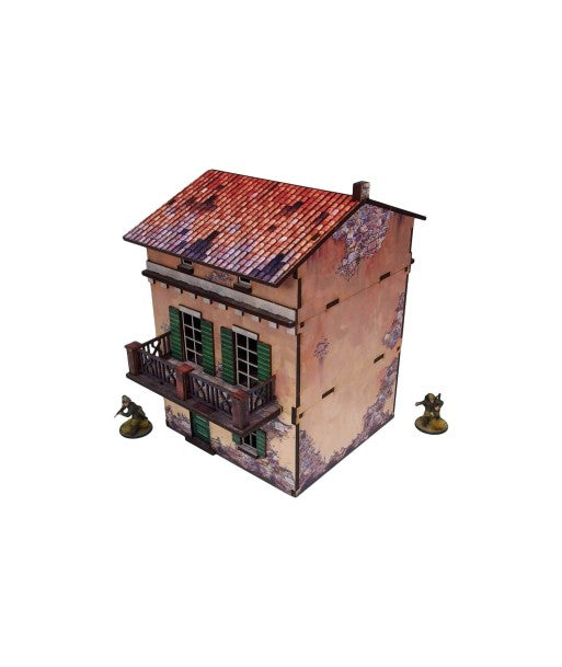 WW2 Italy Balcony House (1) PREPAINTED [28mm/1:56]