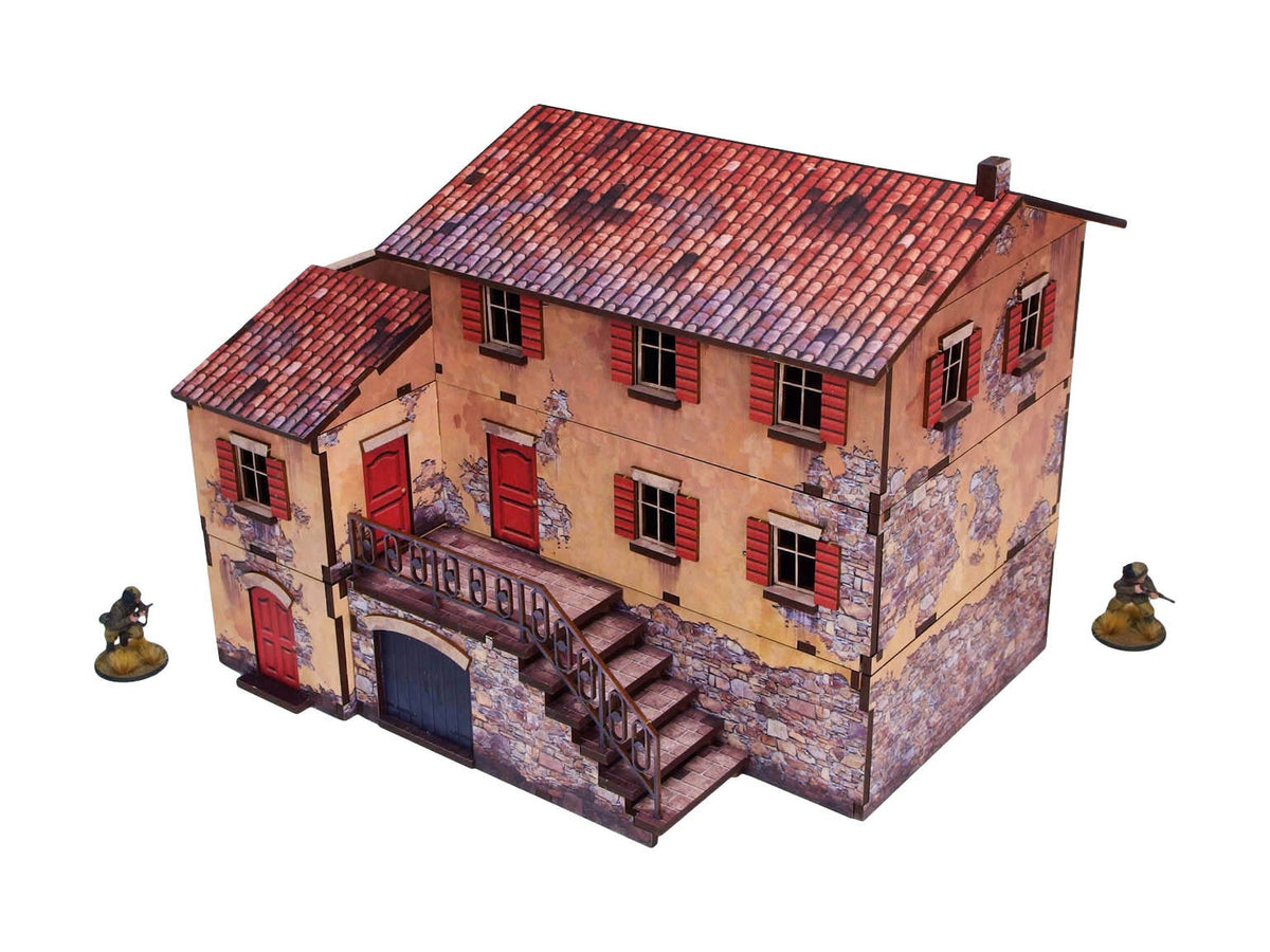 WW2 Italy Large House (1) PREPAINTED [28mm/1:56]