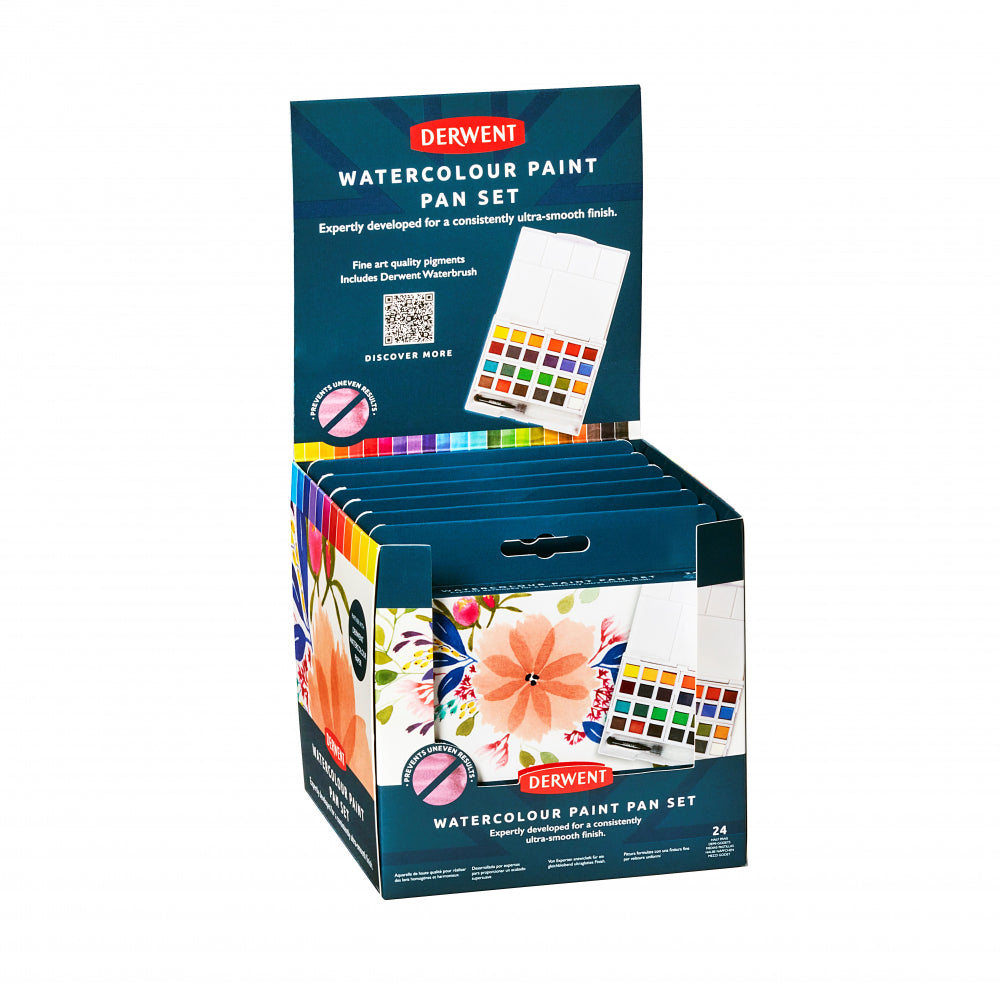 Derwent Watercolour Paint Pan Set 24 2306260