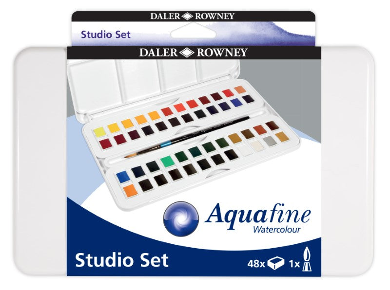 DALER-ROWNEY Aquafine Watercolour 48 Half Pan Studio Set