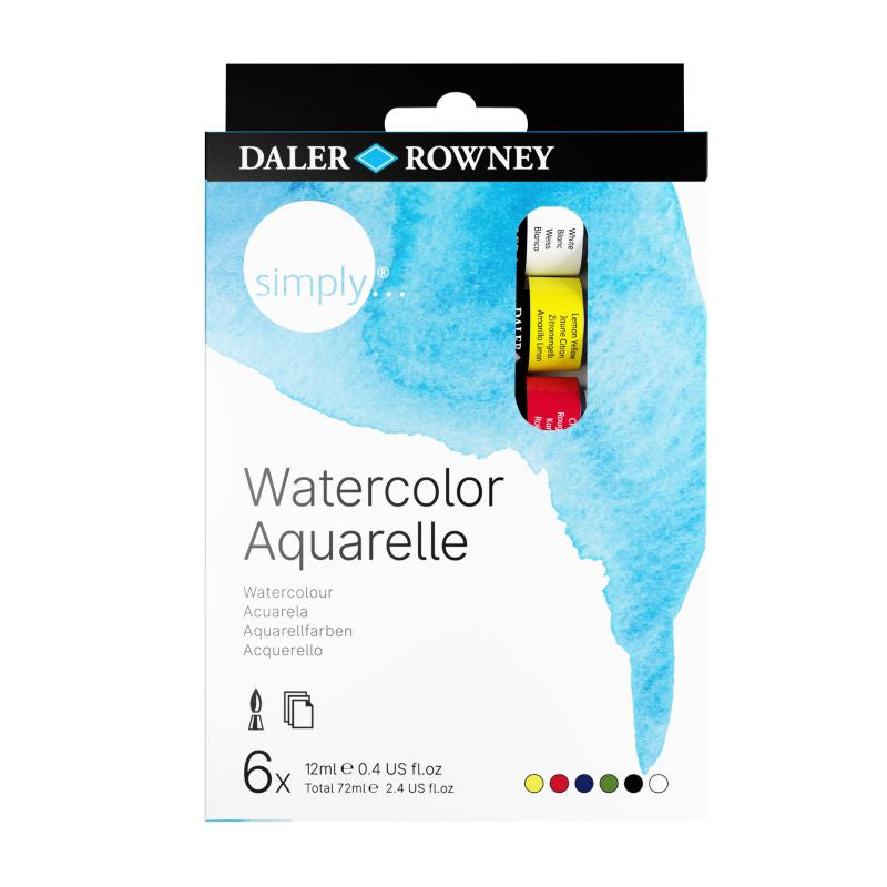 DALER-ROWNEY Simply Watercolour 6X12 ml Set