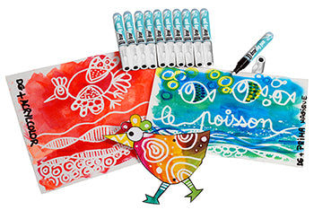 Pébéo Drawing Gum Pen 10 Pack 4 mm White Box 603729